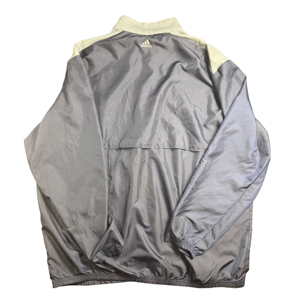 Adidas Golf Windbreaker Jacket Full Zip Lightweight Gray 2XL Mens - Picture 3 of 6